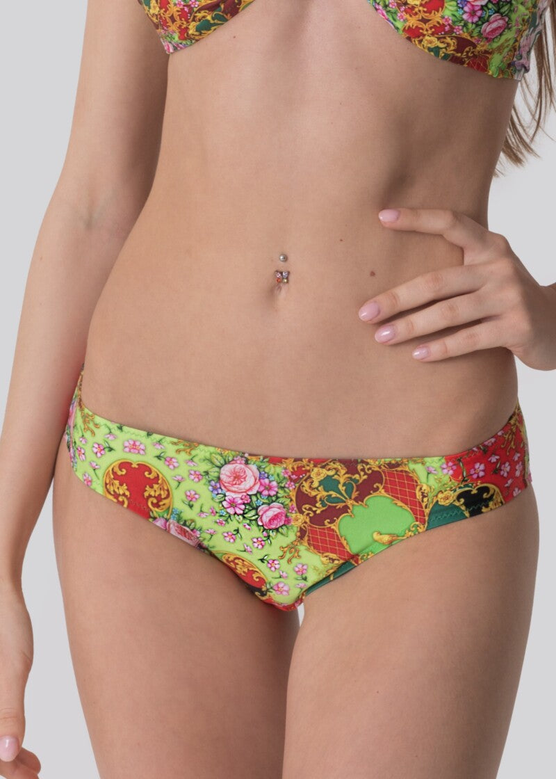 Swim Bikini Bottom 2300P13 [Roses XXL]